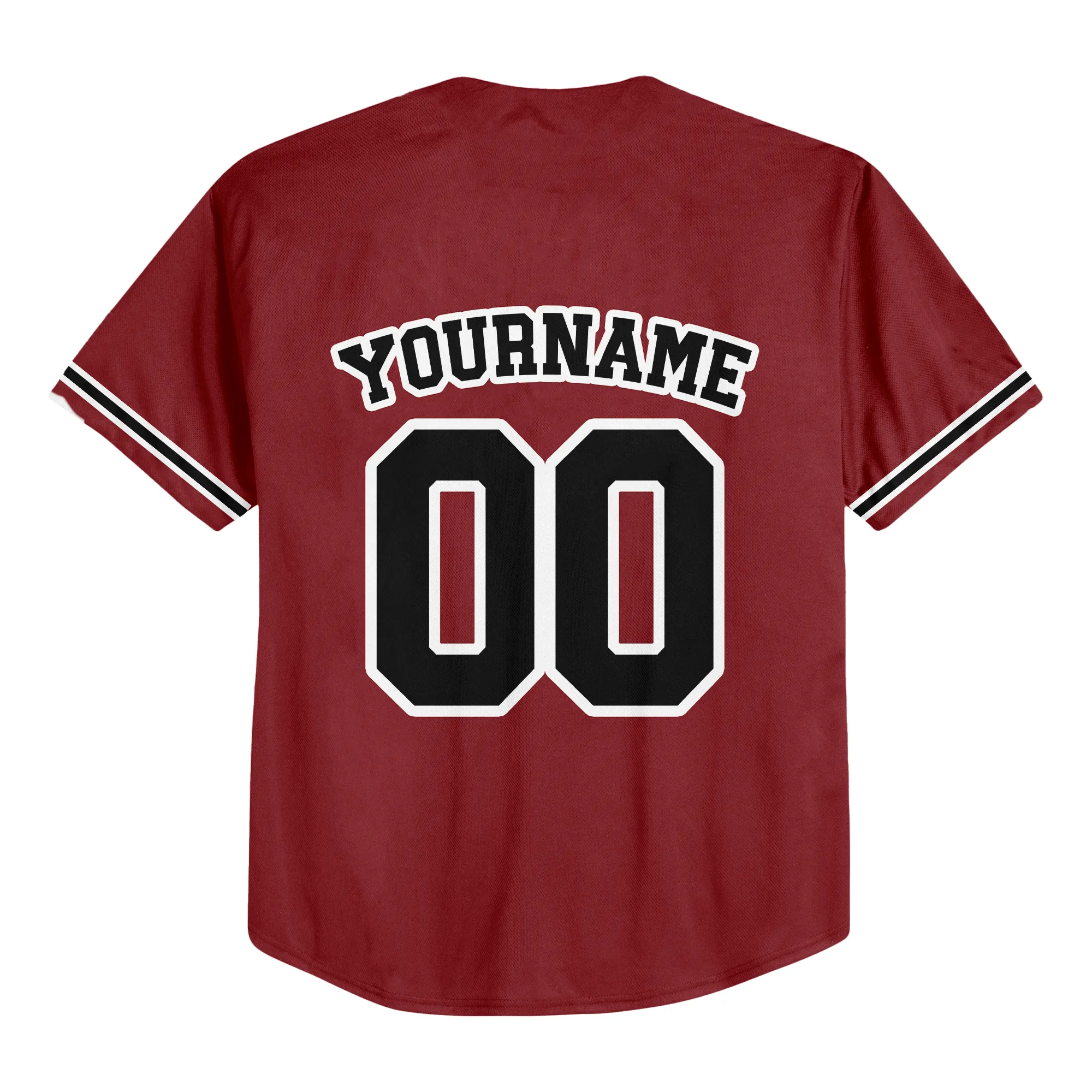 Custom Burgundy Black-White Authentic Baseball Jersey